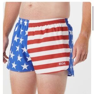 BOA Men’s 3” Half Split Running Shorts American Flag